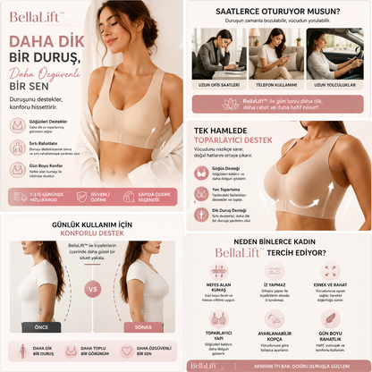 BellaLift™ Dik Duruş Destekleyici Toparlayıcı Sütyen